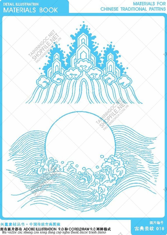 file vector cnc nhung con song dang cap nghe thuat decor tranh